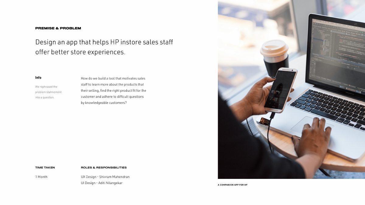 HP product and interaction design