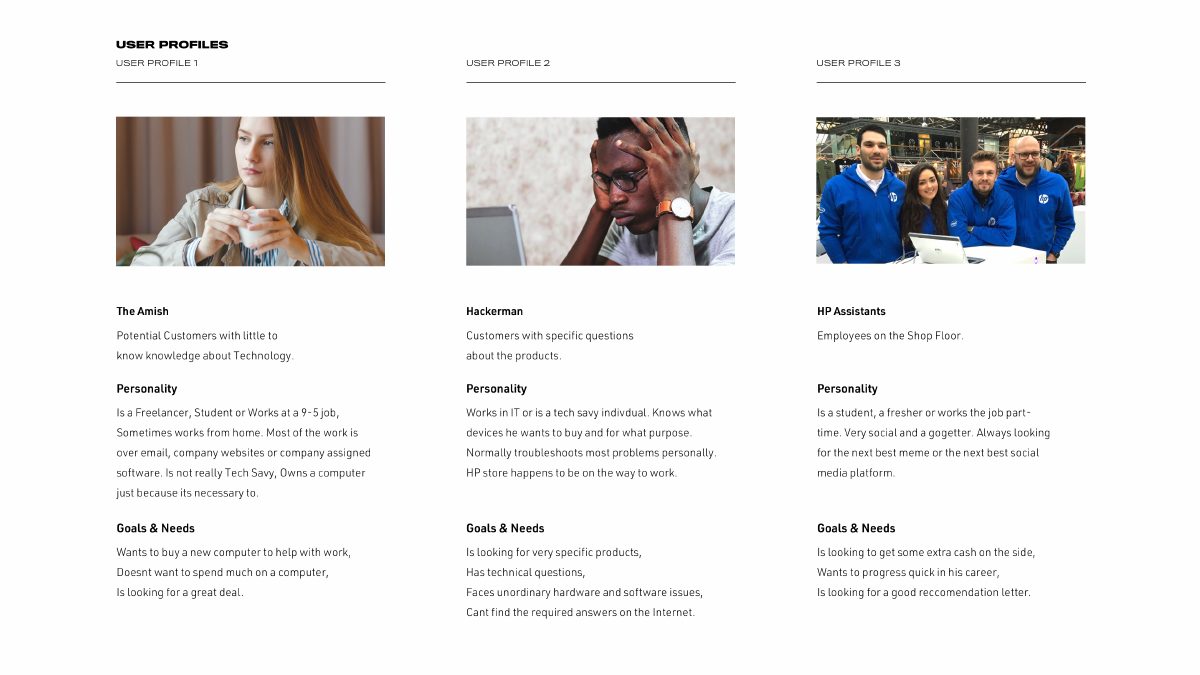 HP product and interaction design