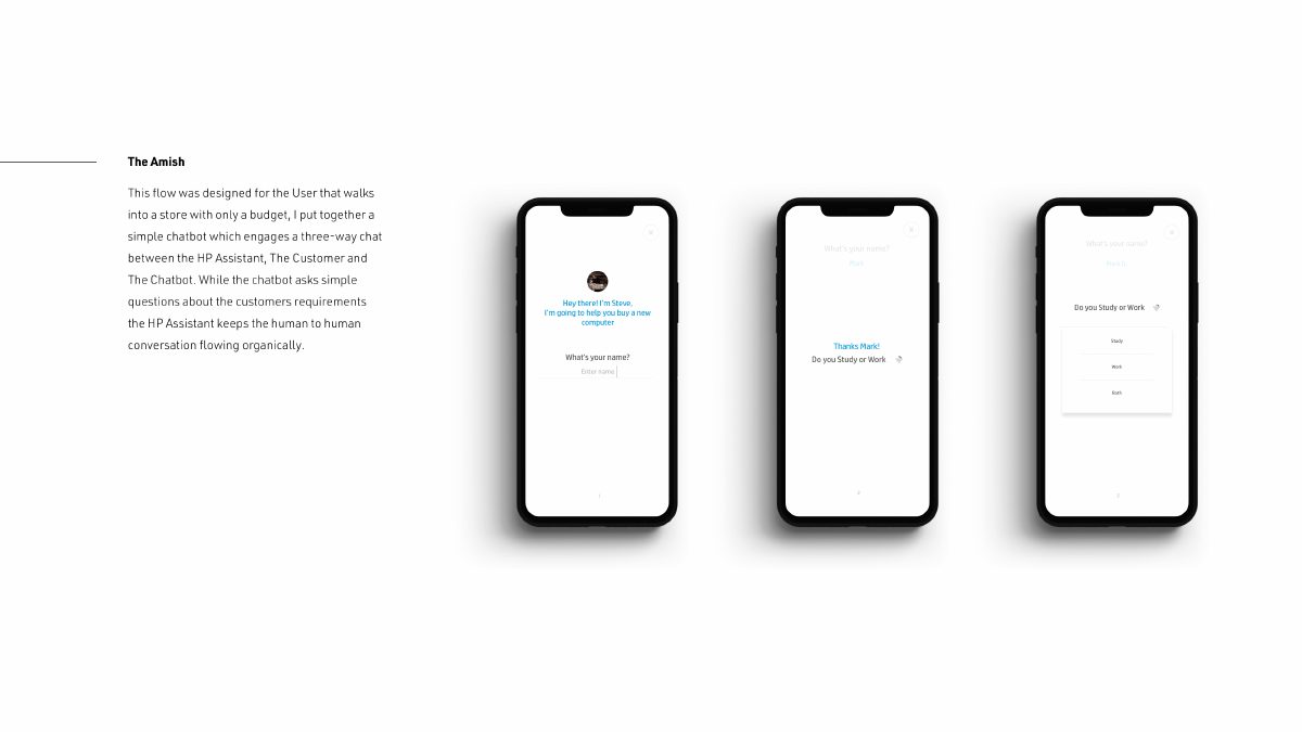 HP product and interaction design