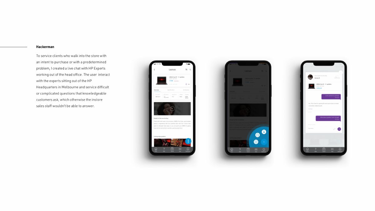 HP product and interaction design